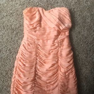 Beautiful peach strapless dress